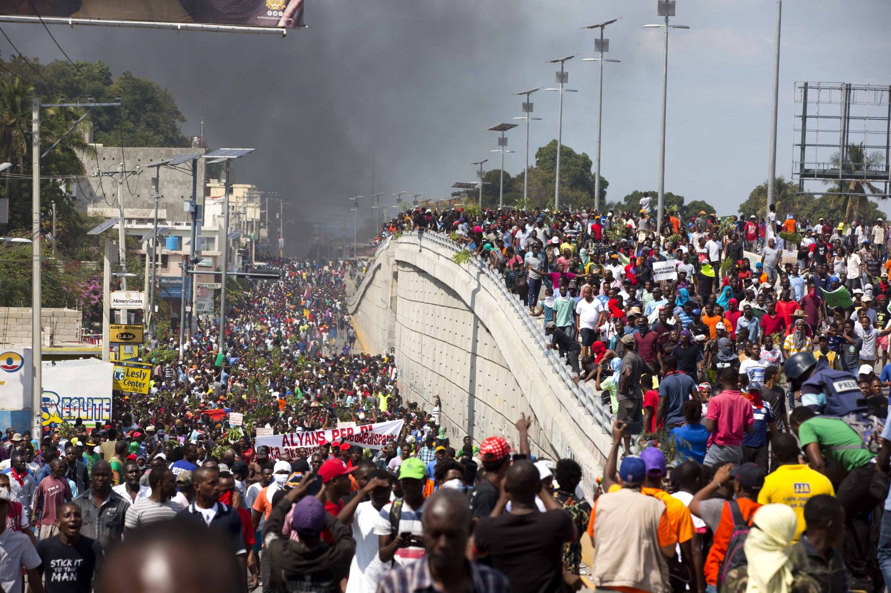 APTOPIX Haiti Protest